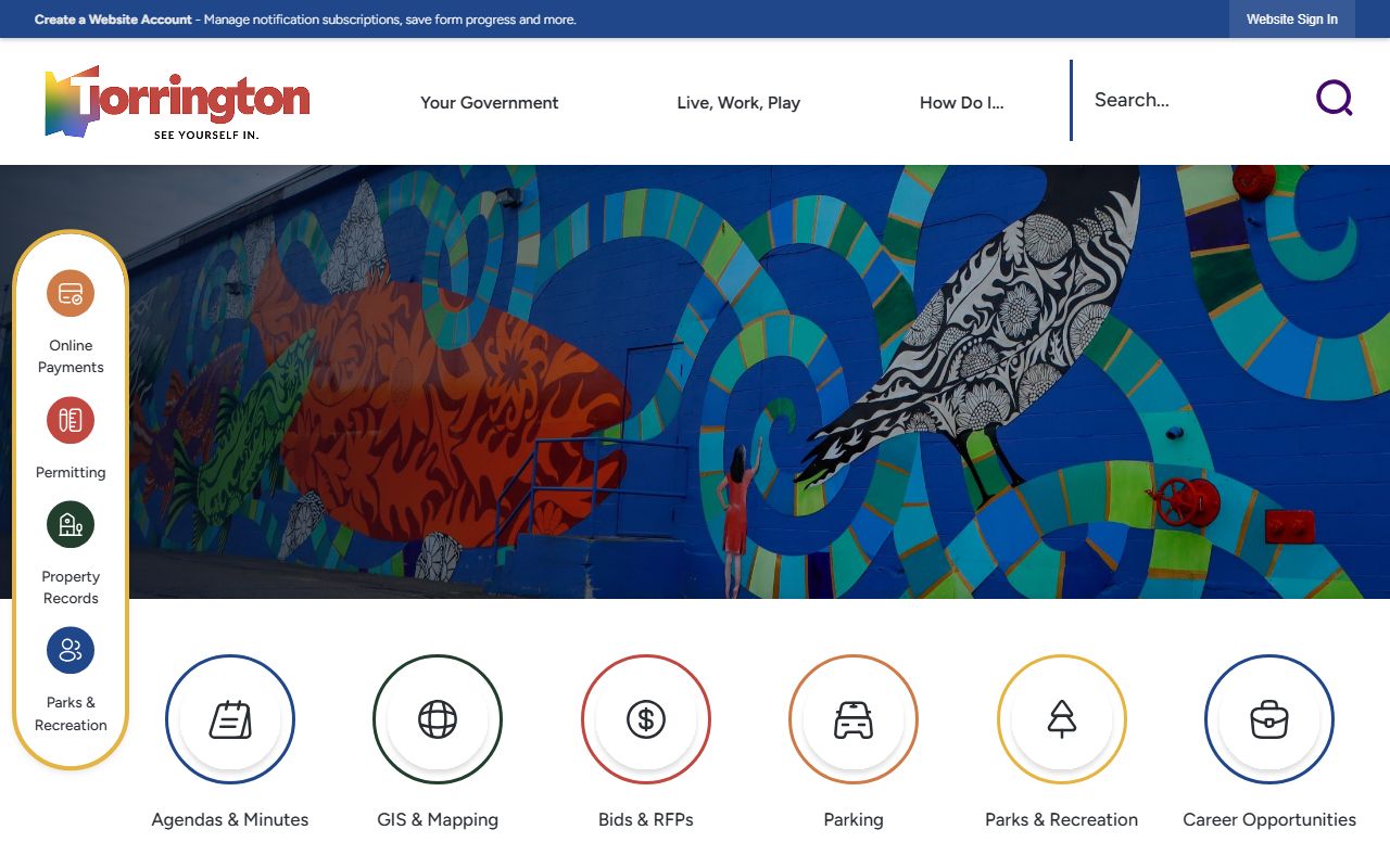 Torrington city website for accessing criminal history records